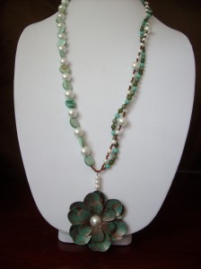 Taken With Teal Statement Necklace with Flower